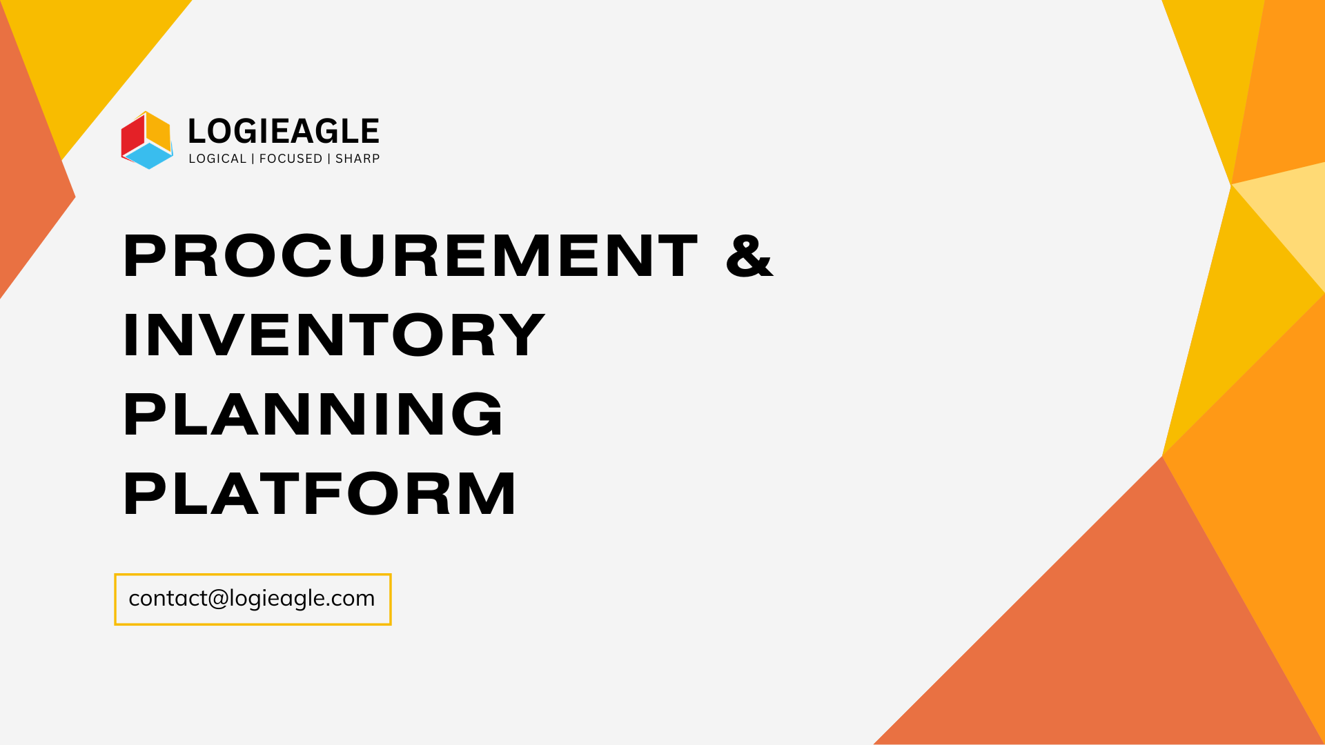 Procurement & Inventory Planning Platform