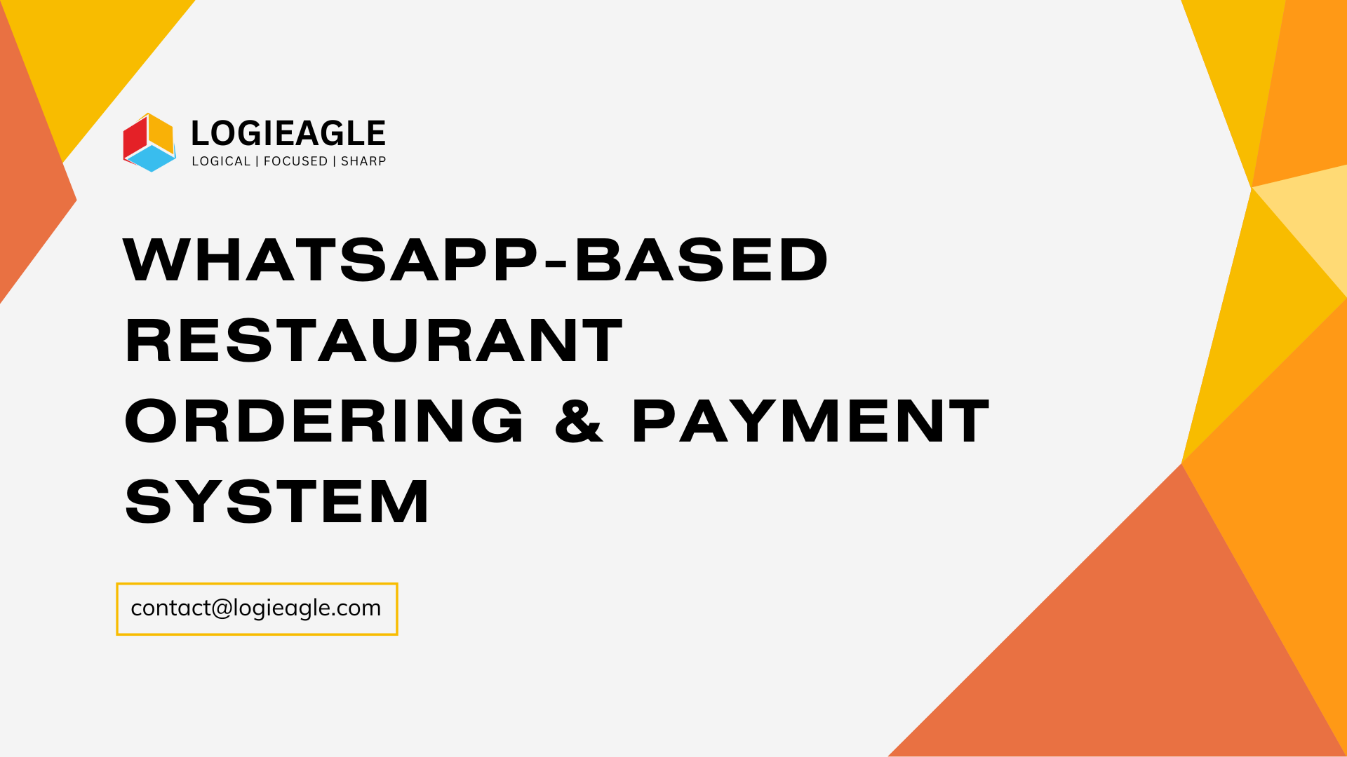 WhatsApp-Based Restaurant Ordering & Payment System